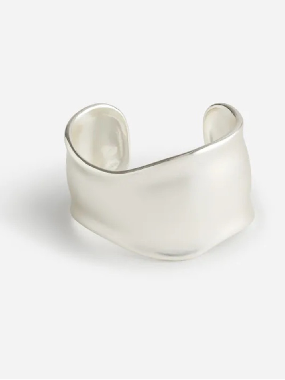 Madewell Sculpted Wide Cuff Bracelet - Silver NWT